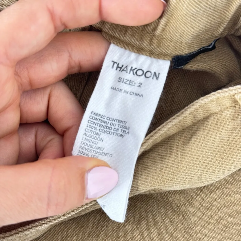 Thakoon Straight Cargo Pants Tan Size 2 - Image 4