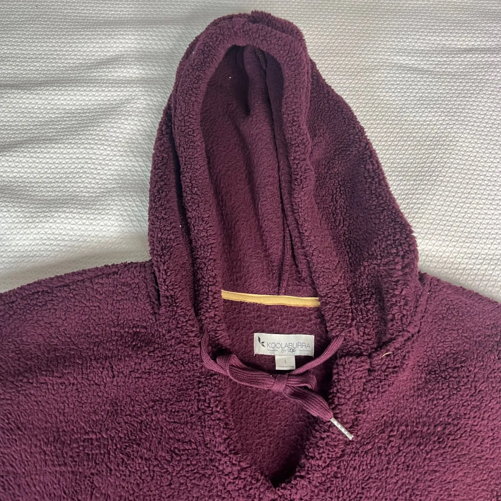 KOOLABURRA BY UGG Womens Purple Fleece Hoodie Sweatshirt Size L Pullover Pocket - Image 2