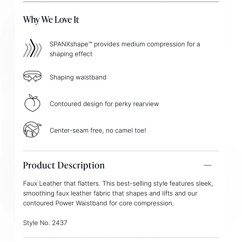 Spanx SPANXshape™ Faux Leather Leggings Black Size M - Image 14