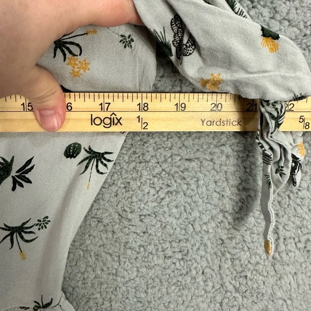 Angie Gray Button Up Cactus Print Shirt Dress Womens Large Boho Festival Novelty - Image 7