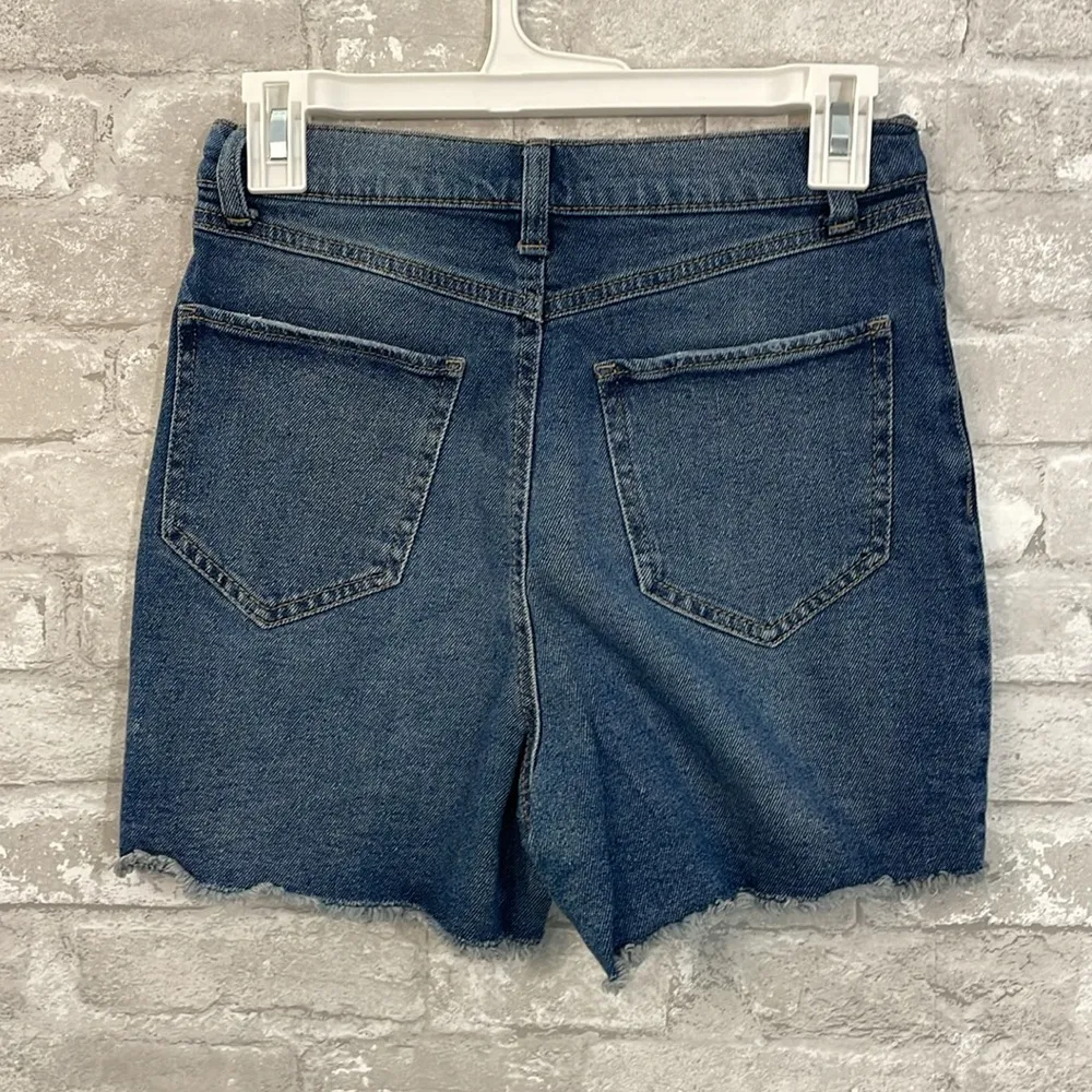 Rewash Distressed Blue Jean Shorts Mid-Thigh - Image 2