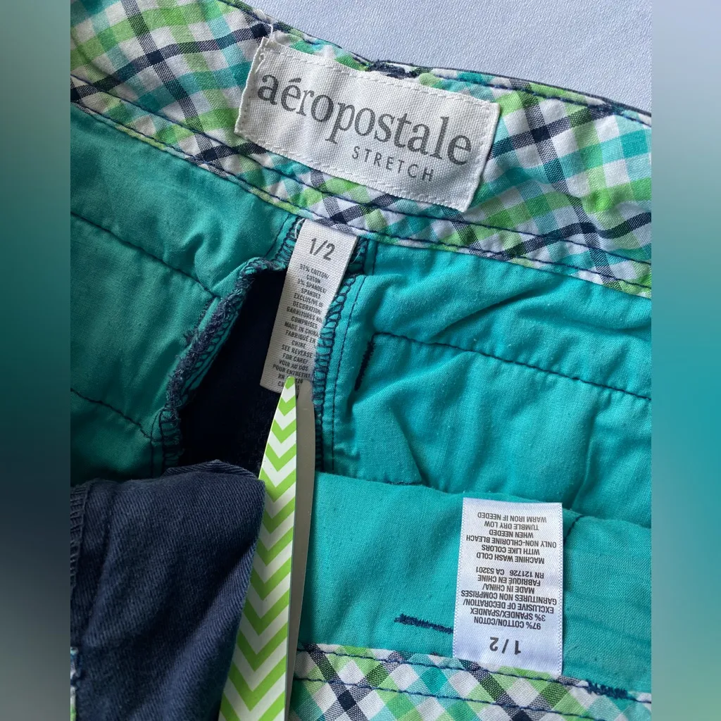 aéropostale Stretch Navy Blue Shorts Size‎ 1/2 - Image 4