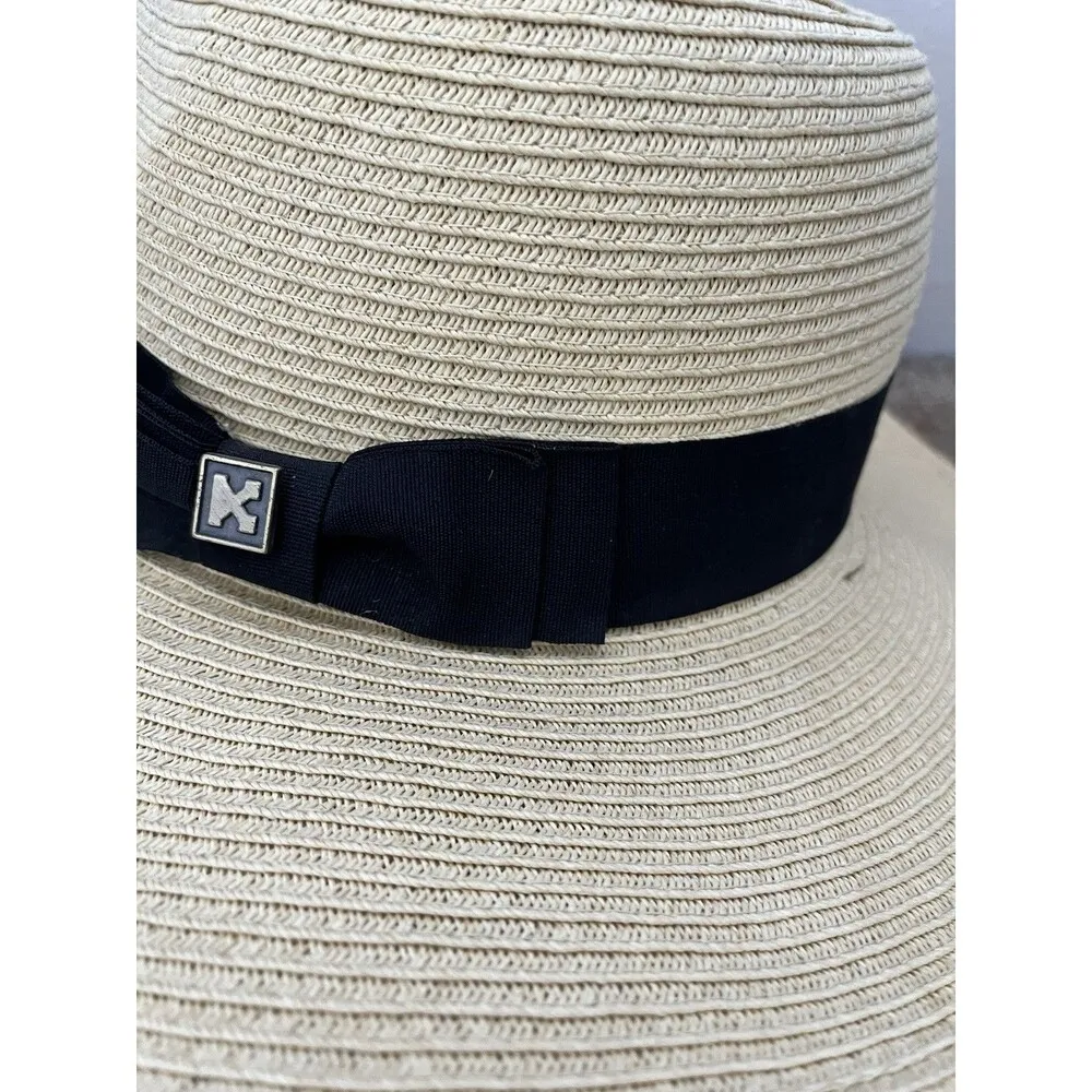 Karen Keith Wide Brim Safari UV Blocking Sun Resort Straw Hat W/ribbon - Image 6