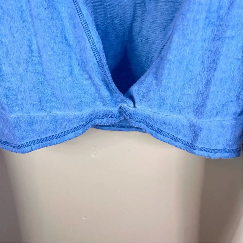 Out‎ from Under Women's Size XL Blue Cropped Wrap Sweater Blouse Long Sleeve - Image 4