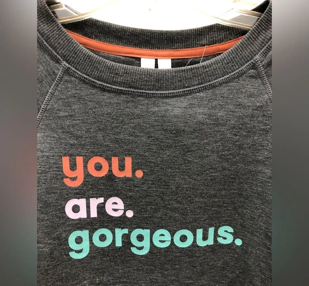 Joyspun You Are Gorgeous Gray Crewneck Sweater Women's Size Small PC - Image 4