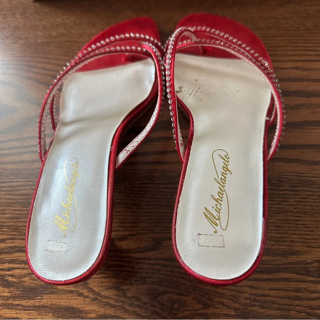 Michaelangelo Red Strappy Women's Sandals - Image 9