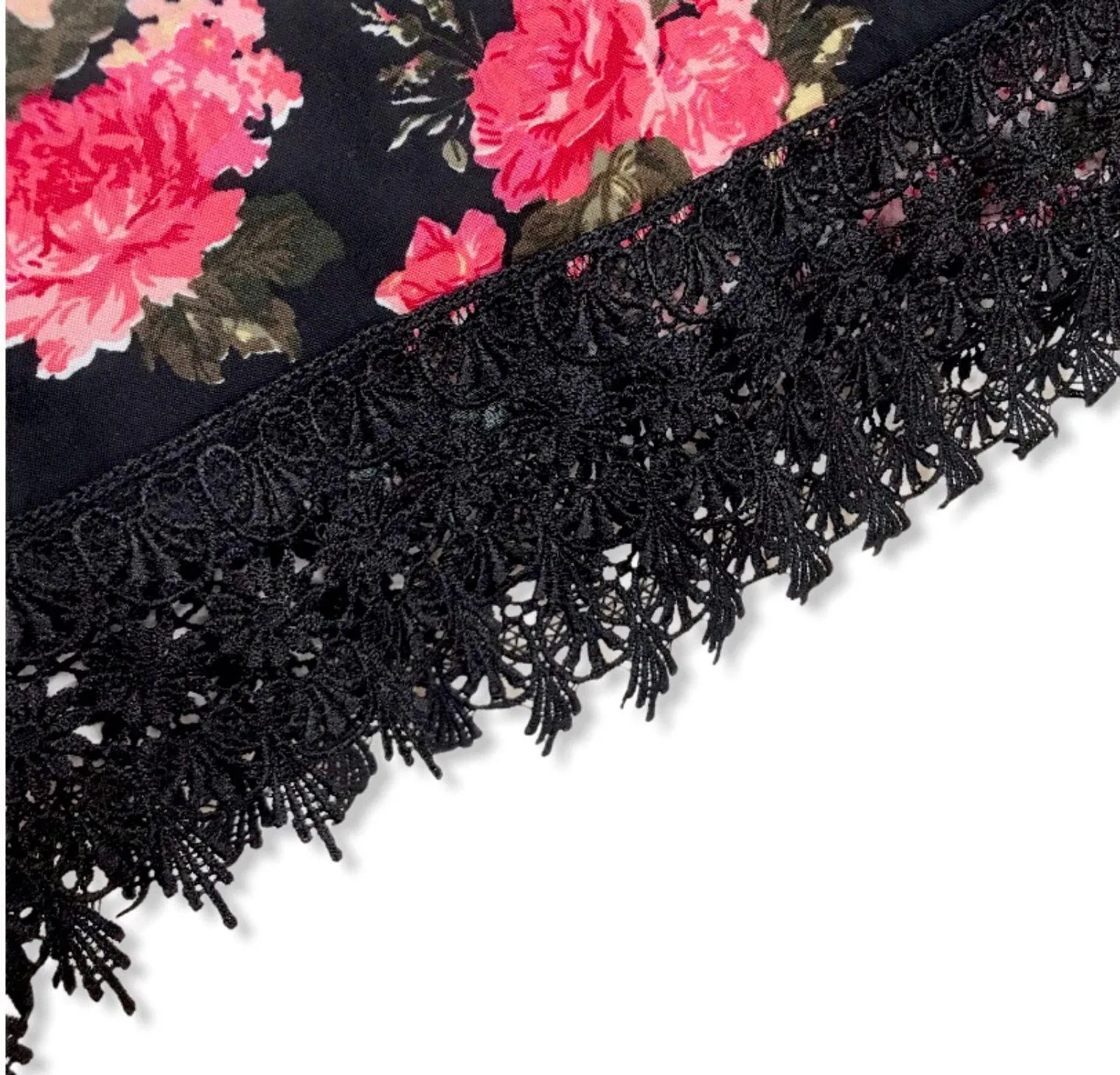 Dress/Coverup-Black/floral-NWT-Sz Med. - Image 4