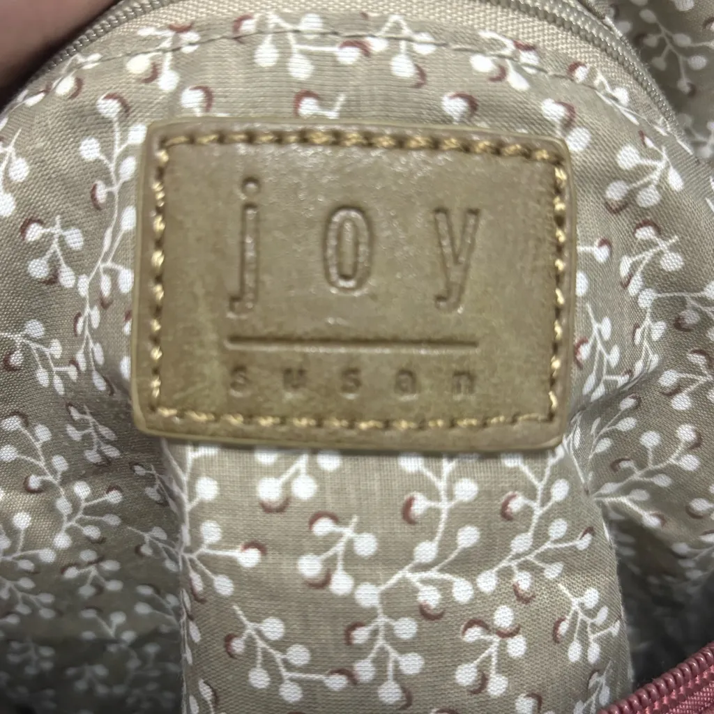 Joy Susan Vegan Leather Burgundy And Olive Green Tote Purse Set - Image 4