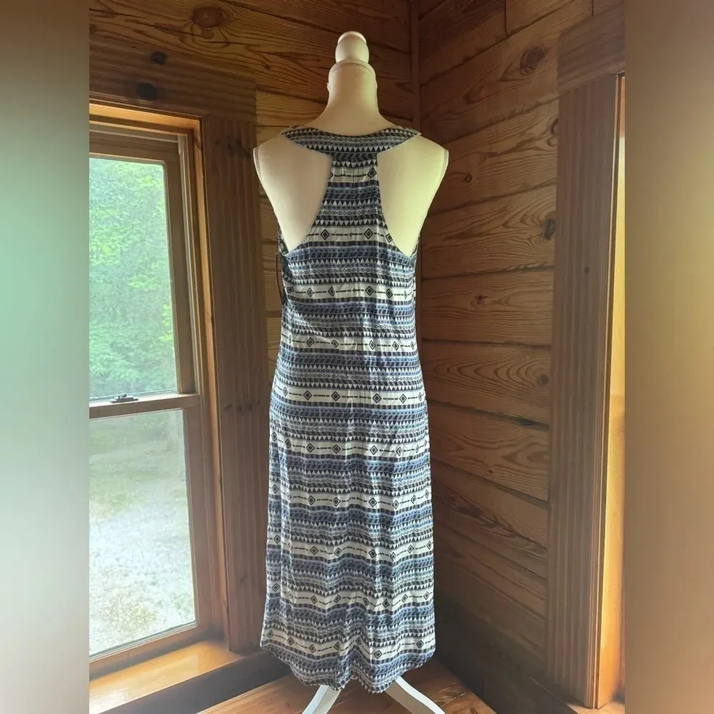 NWT Kavu Jocelyn Rivera hi lo flowy one pocket dress size small in blue​ - Image 4