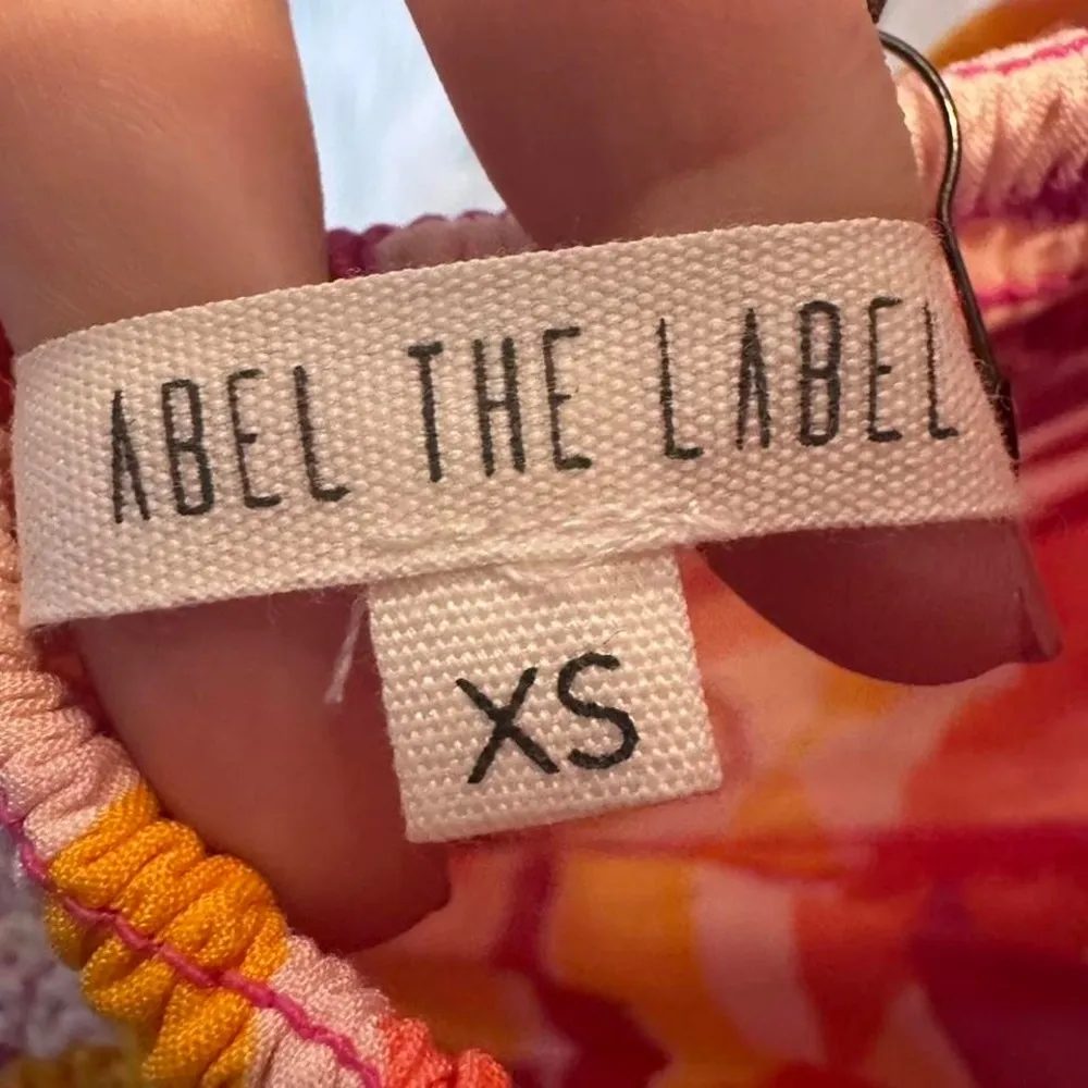 Anthropologie‎ Abel the Label Rumi Purple Pink Orange Tropical Maxi Dress XS NWT - Image 4