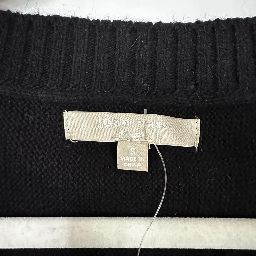 Joan Vass Studio Womens Sz S Rabbit Hair Blend Grey Geometric Sweater Pullover - Image 6