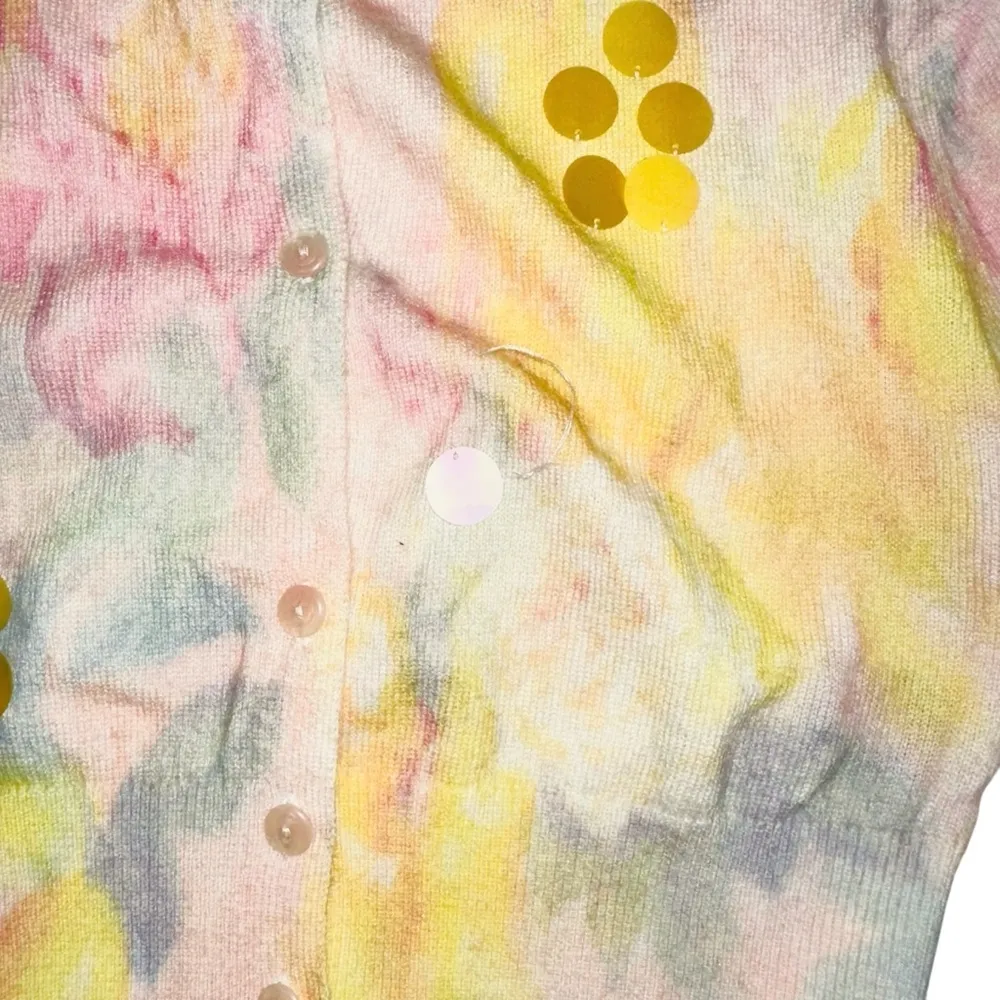 NWT Le Superbe Hailey Set Wool Cashmere Blend Knit Crop Top and Cardigan SMALL Yellow - Image 8