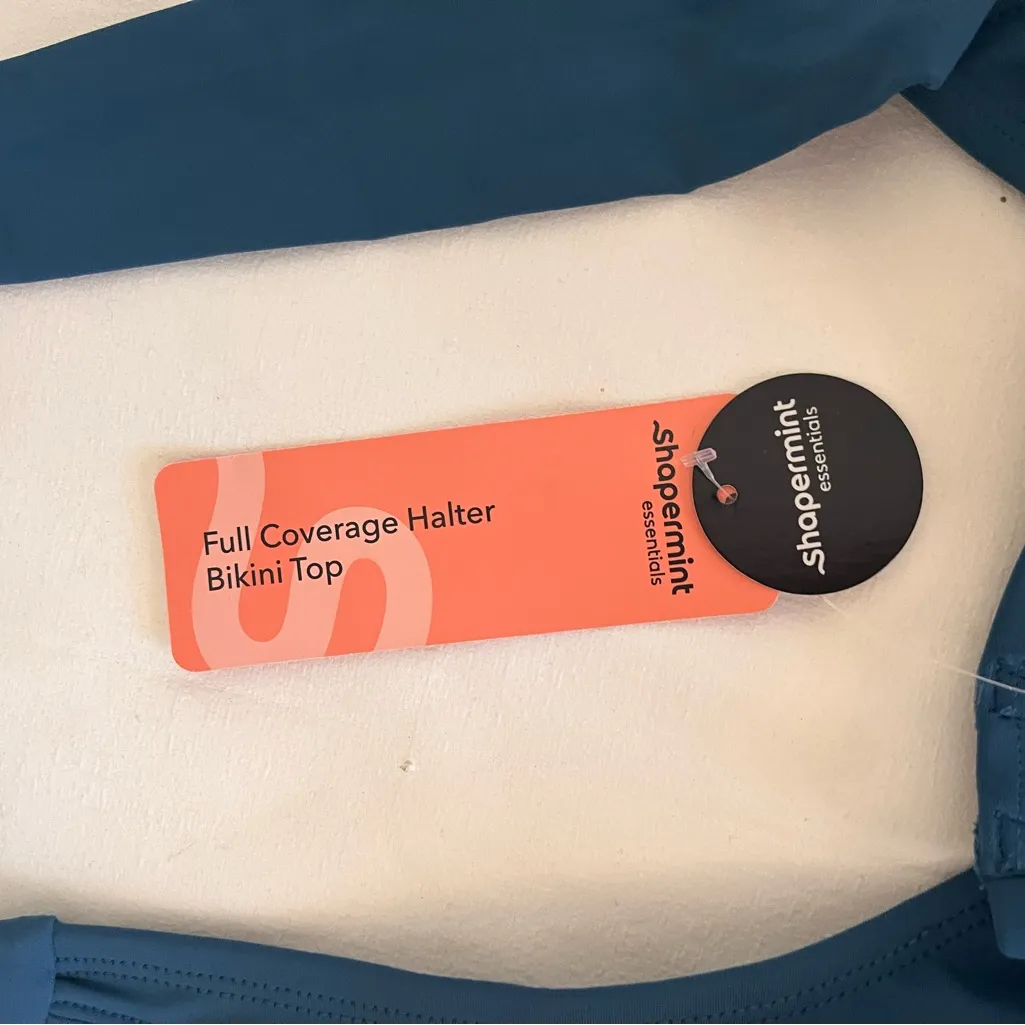 Shapermint Essentials Teal Bikini Top Blue Size XL - Image 4