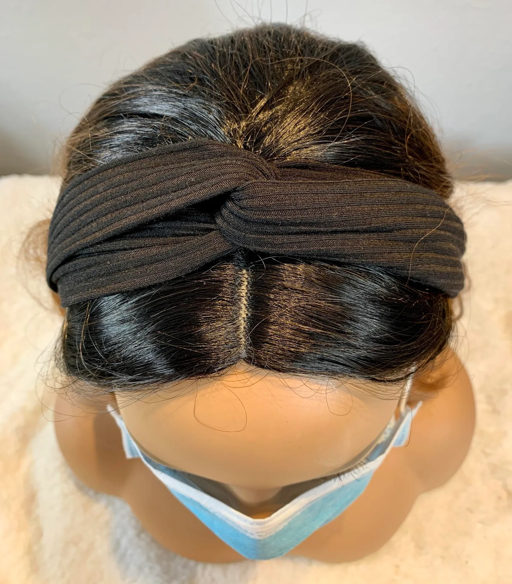 Handmade Knitted Cross Knot Button Headband Ear Saver  - Image 7