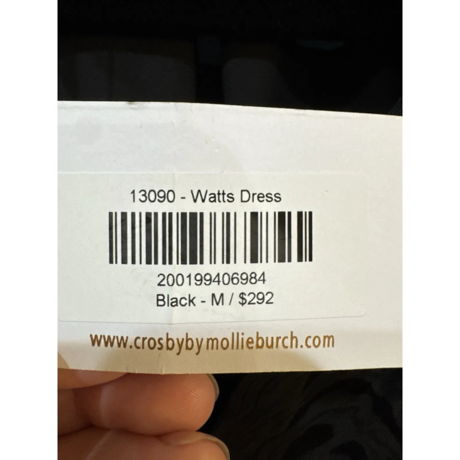 Crosby by Mollie Burch Watts Black Midi Dress Size Medium retail $292 Ruffle - Image 7