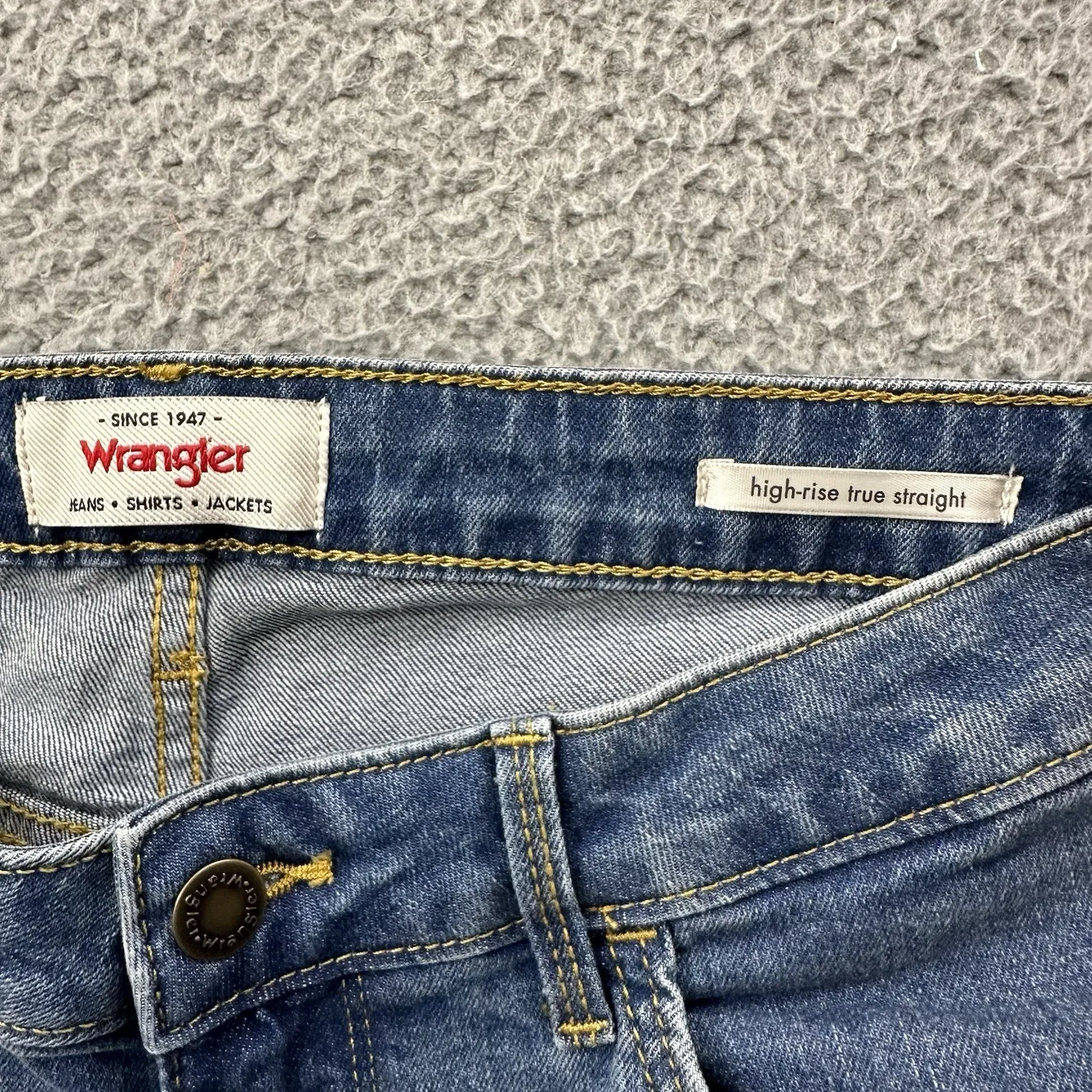 Wrangler High Rise True Straight Jeans Western Rodeo‎ Cowgirl Festival W 8 x 30 - Image 4