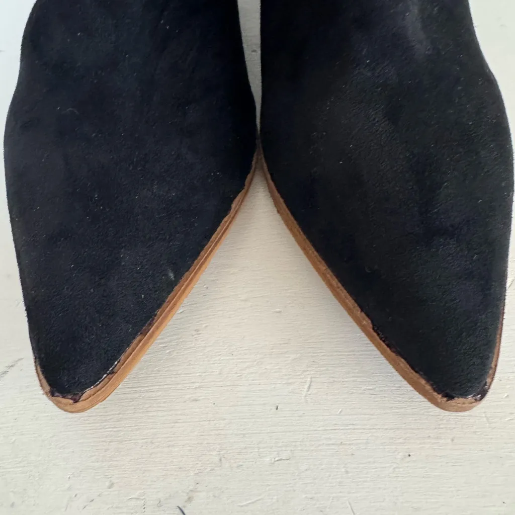 Coconuts by Matisse black fringe pointed toe ankle boots size 10 - Image 3