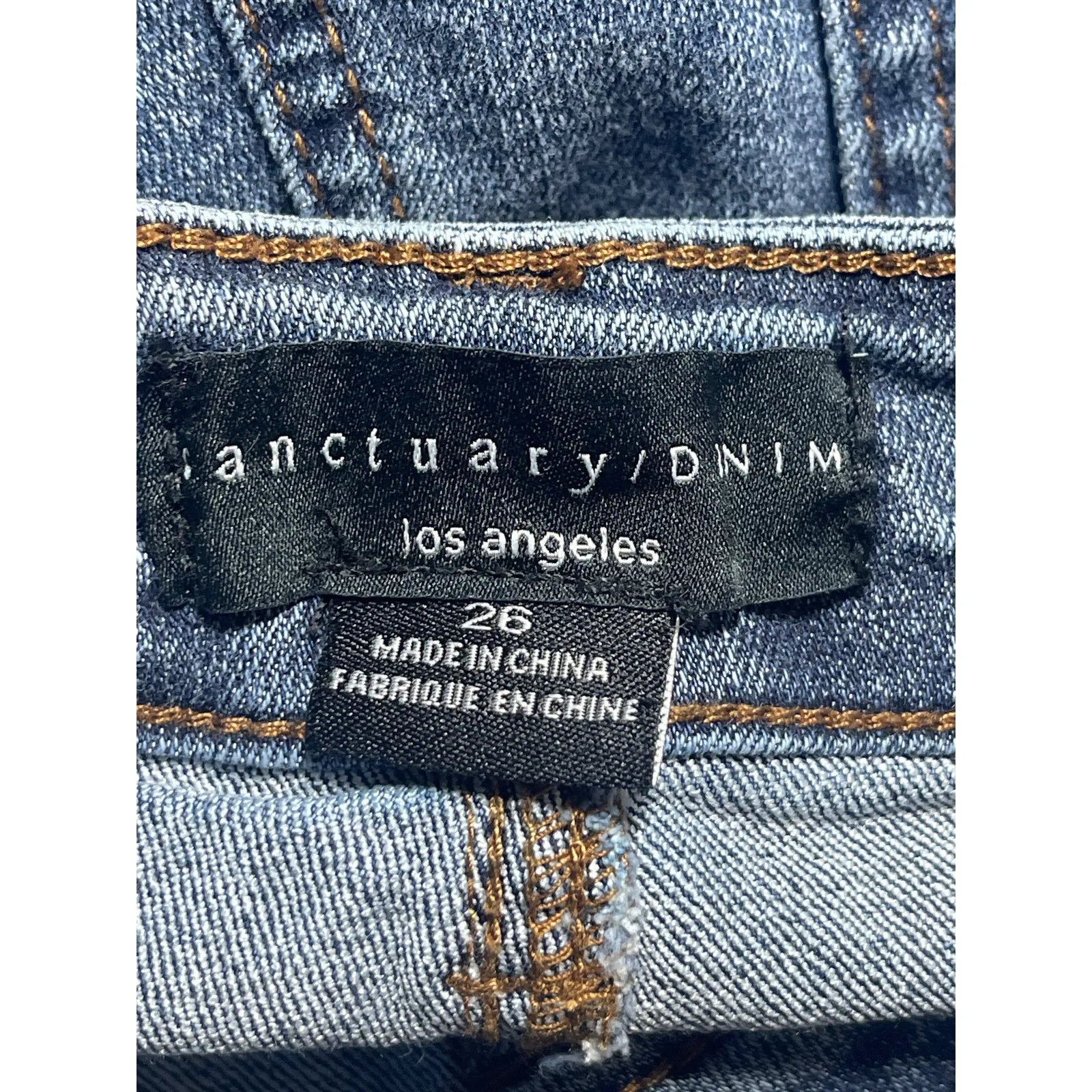 Sanctuary Women's Blue High Rise Crop Loose Fit Straight Denim Jeans Pants Sz 26 - Image 3