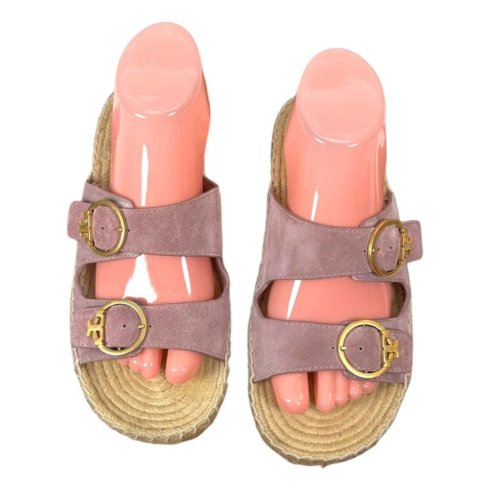 Tory Burch Selby Two Band Purple Espadrille Sandals Women's Size 7.5 - Image 4