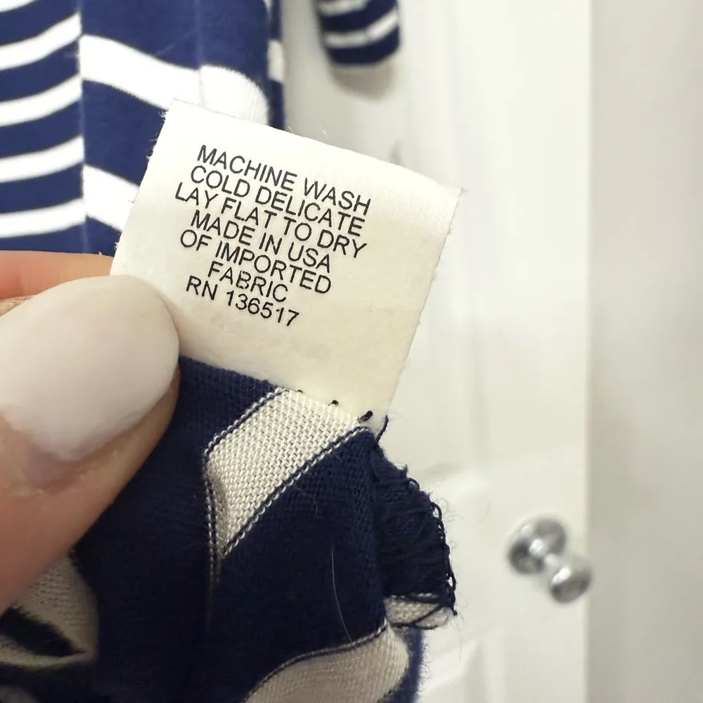 Loveappella Navy and White Striped Long Sleeve Top NWT - Image 9