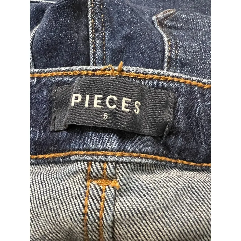 Pieces Jeans PCKAmelia Culotte Blue Jeans Size S - Image 4