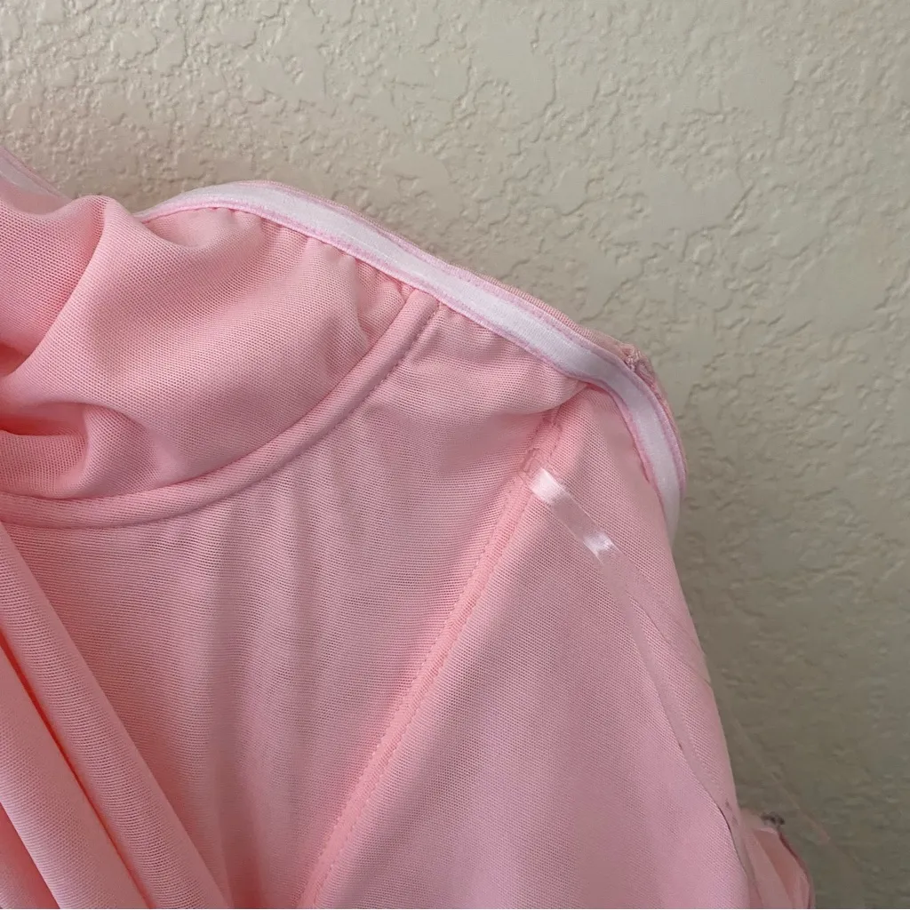 House of CB L D-DD “Sofia” Fairy Pink Mesh Maxi Dress strapless like‎ fornarina - Image 13