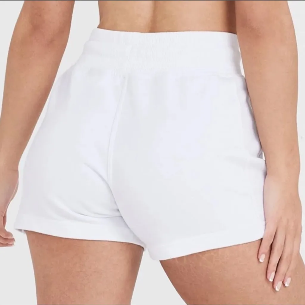 NEW Oner Active Classic Shorts Pull On Drawstring Sweatshorts White Small S - Image 2