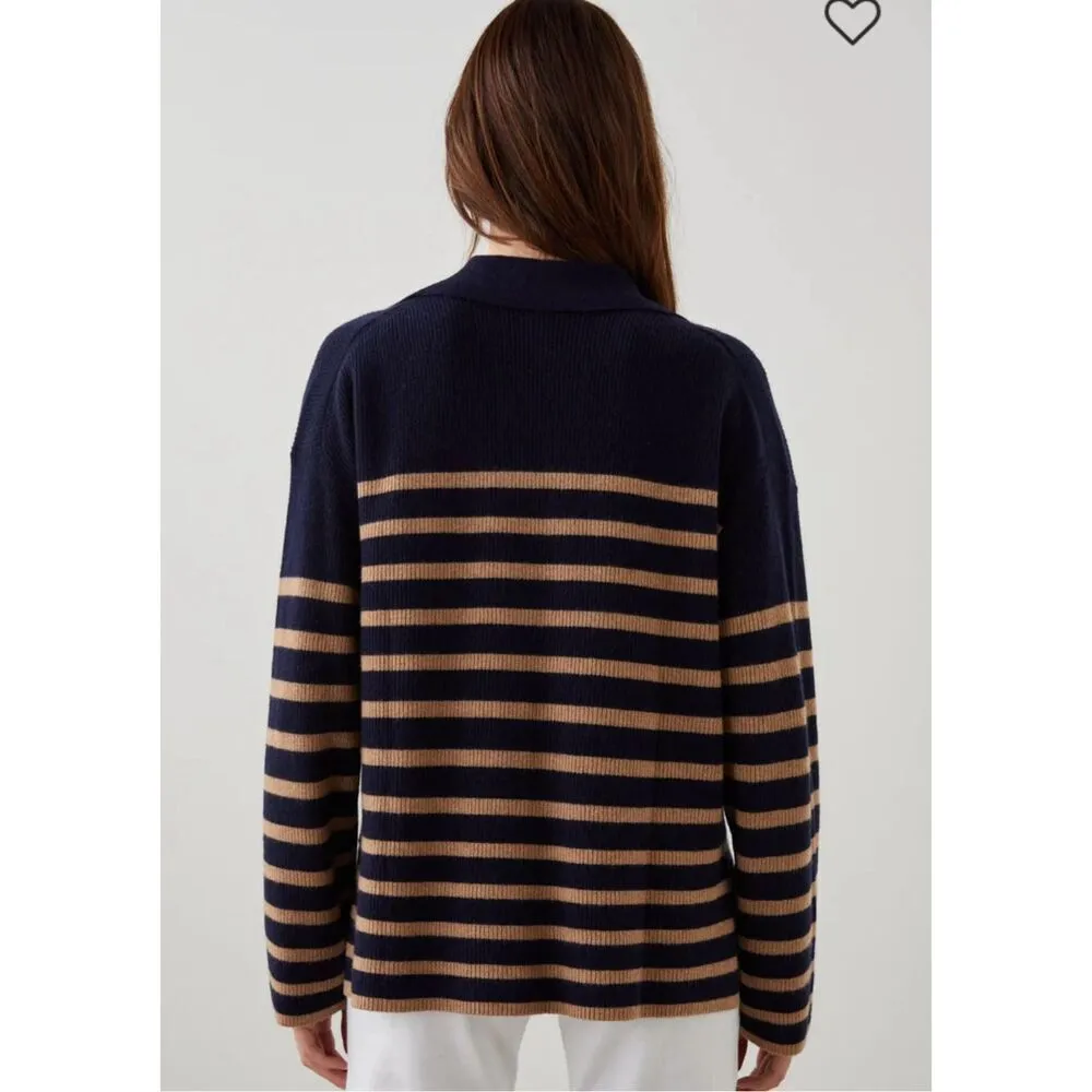 Rails Harris Sweater Camel Navy Stripe Size‎ XS NWT - Image 4