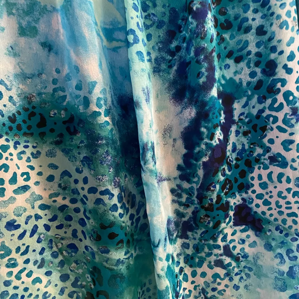 No Boundaries Womens Juniors High Low Skirt XL 15 17 Blue Water Beach Print - Image 5