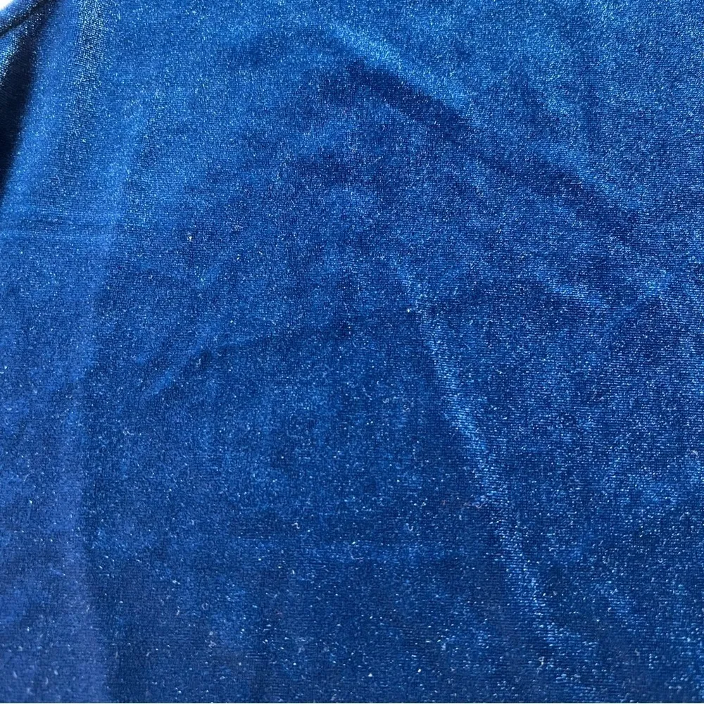 EXPRESS velvet mock neck turtle neck tank top dark blue size xs - Image 12