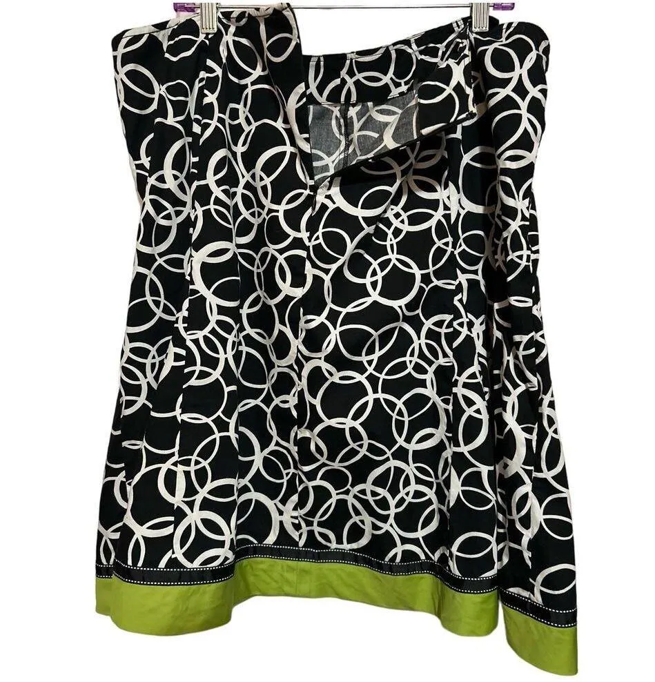 Cato Woman Short Sleeve Jacket Green Button Up & Black Tie Zip Up Skirt Size 20W - Image 9