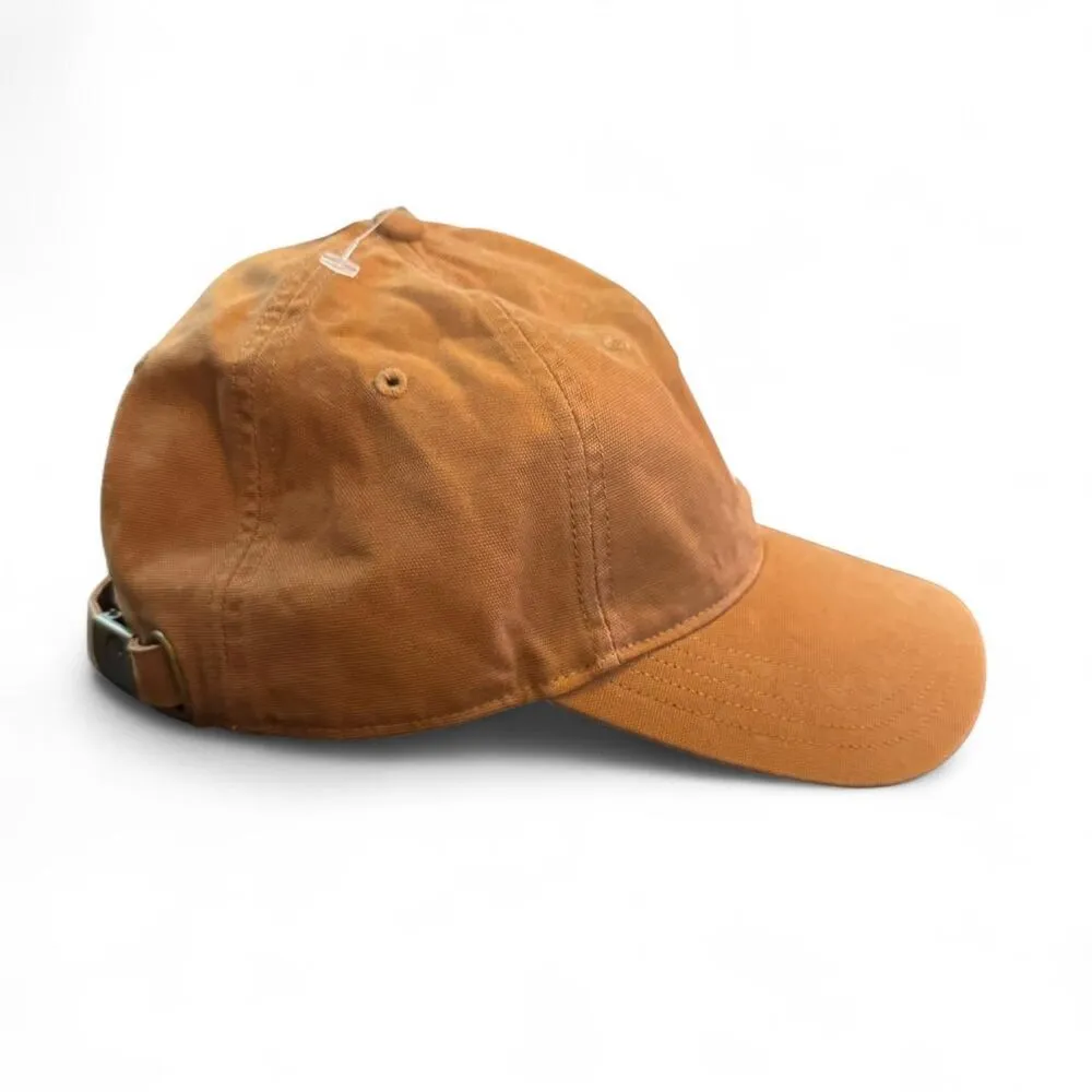 Carhartt Women's Tan adjustable baseball cap with gray embroidered floral logo - Image 3