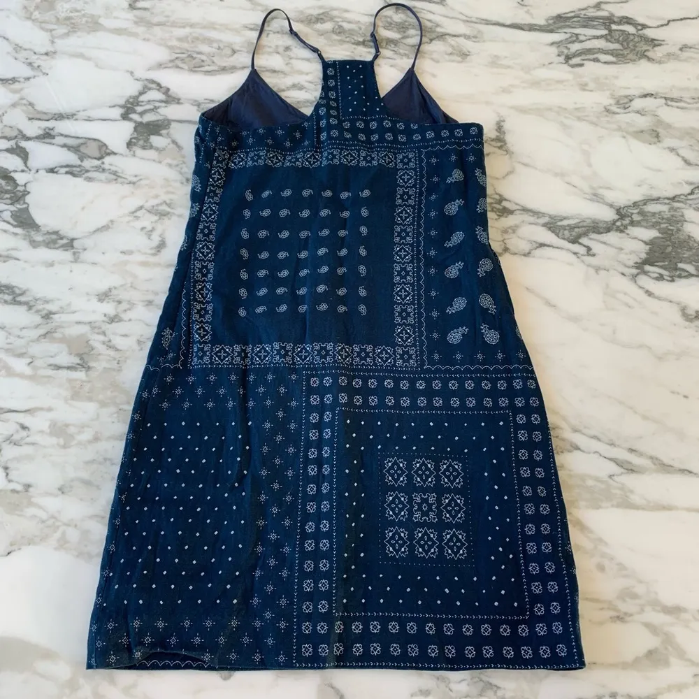 J. Crew Factory Bandana Print Dress Blue Size 0 - Image 2