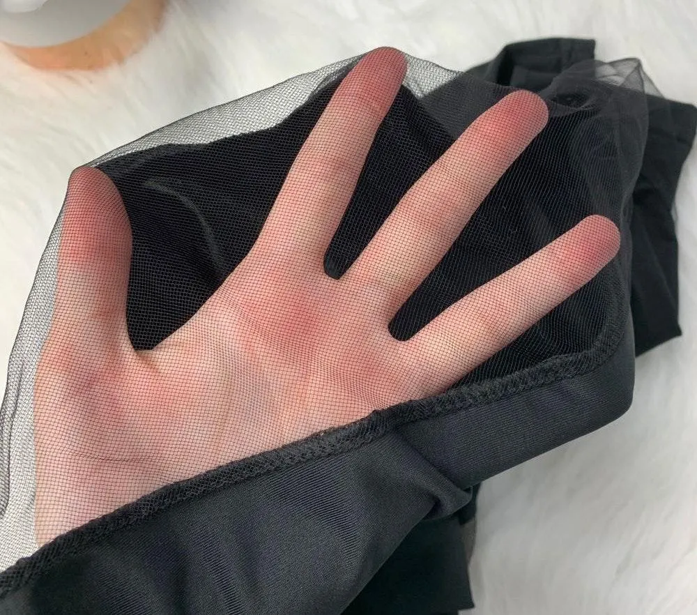 Black Mesh Athletic Leggings - Image 2