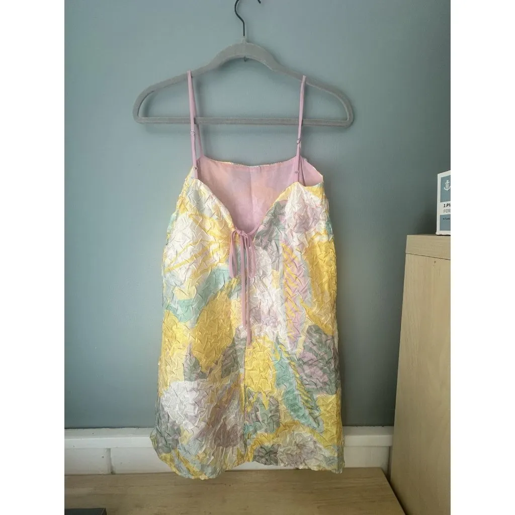 Urban Outfitters UO Pastel Crinkle Textured Mini Dress Size XS 90s Y2K - Image 4