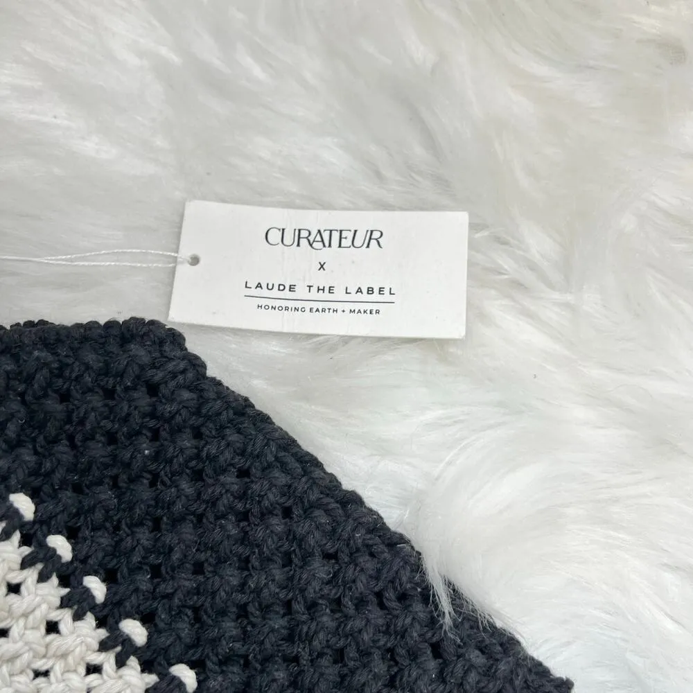 New Women’s Curateur x Laude The Label Gabby Boho Macrame Bag Black - Image 2