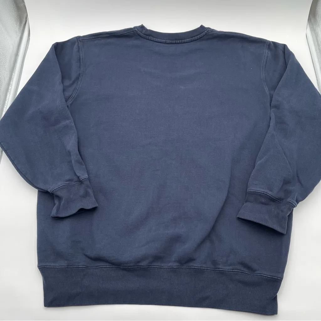 John Galt Women’s USA Embroidered Crewneck Sweatshirt Brandy Melville Blue White - Image 5