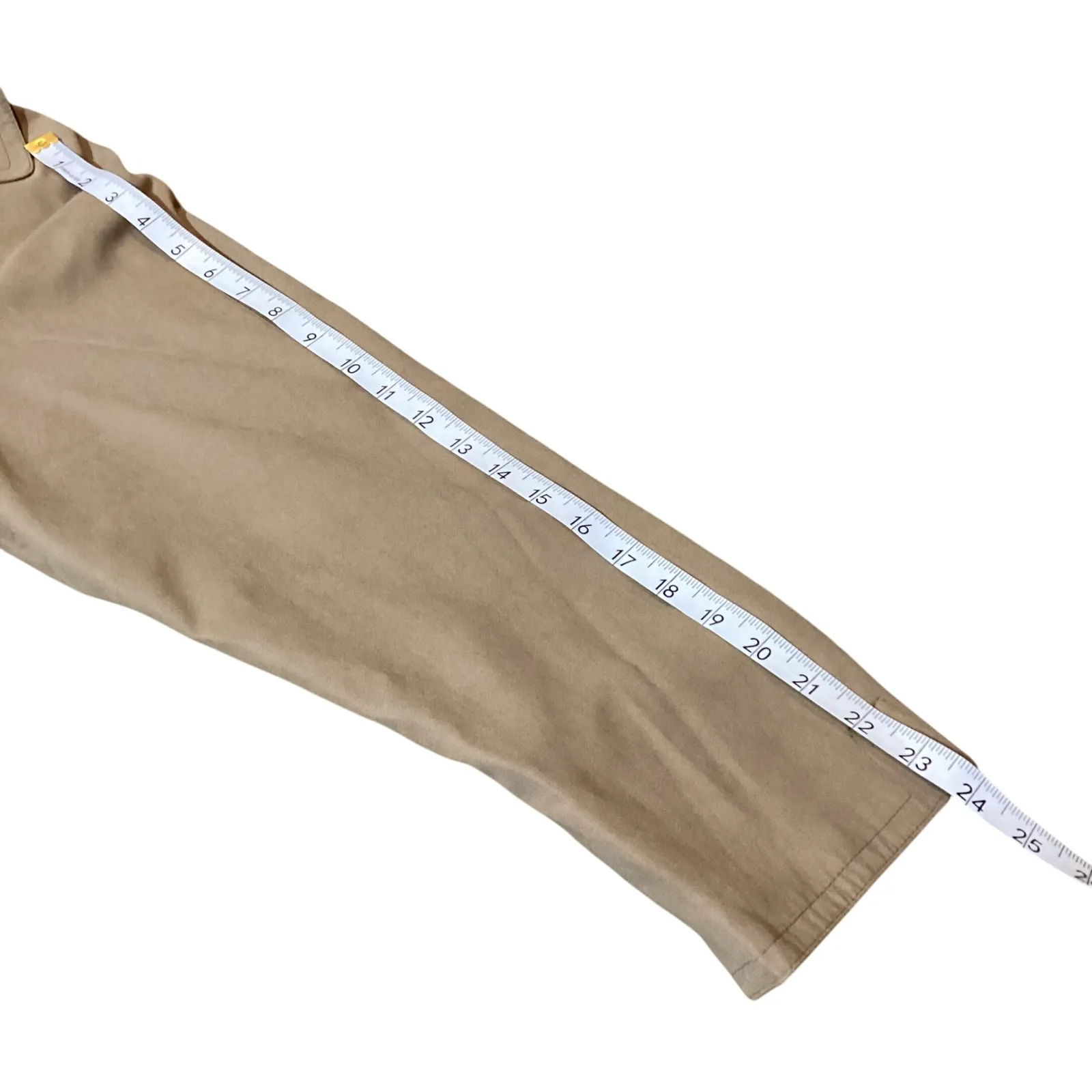 Petite Sophisticate Womens Tan Double Breasted Trench Coat Size M - Image 4