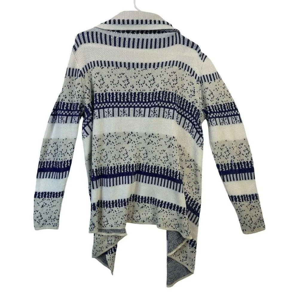 Cottagecore Cowgirl Women Blue Open Cardigan Lulu Fushi Waterfall Sweater M READ Size M - Image 2