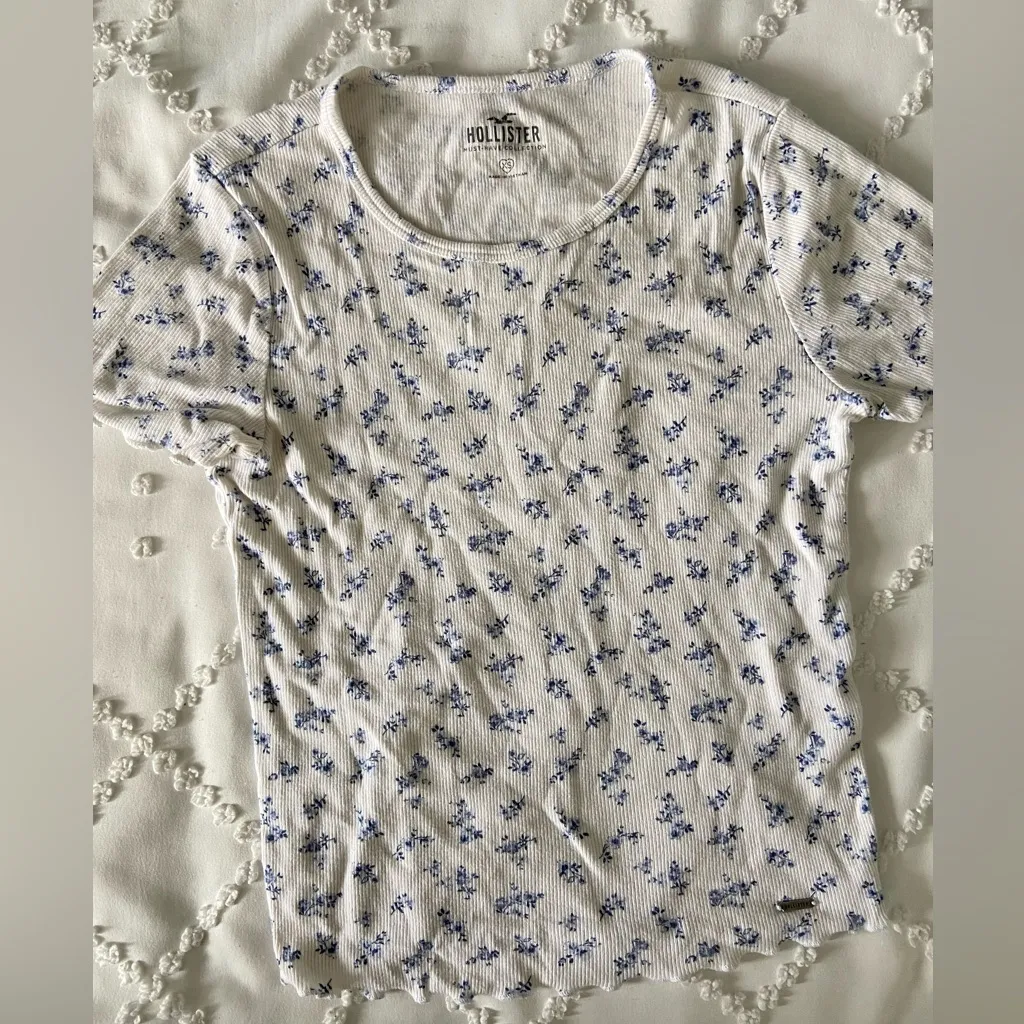 Ribbed Baby Tee Set: Butterfly, Rust, Blue Floral Pastel Preppy Girlhoodcore - Image 7