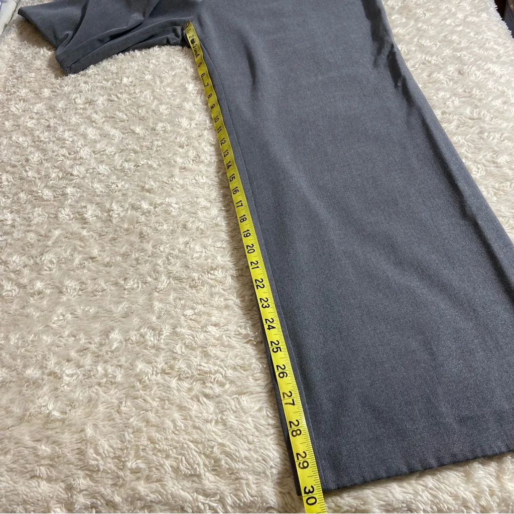 AB Studio Wide Leg Professional Light Grey Dress Pant Size 14 Petite Length - Image 12