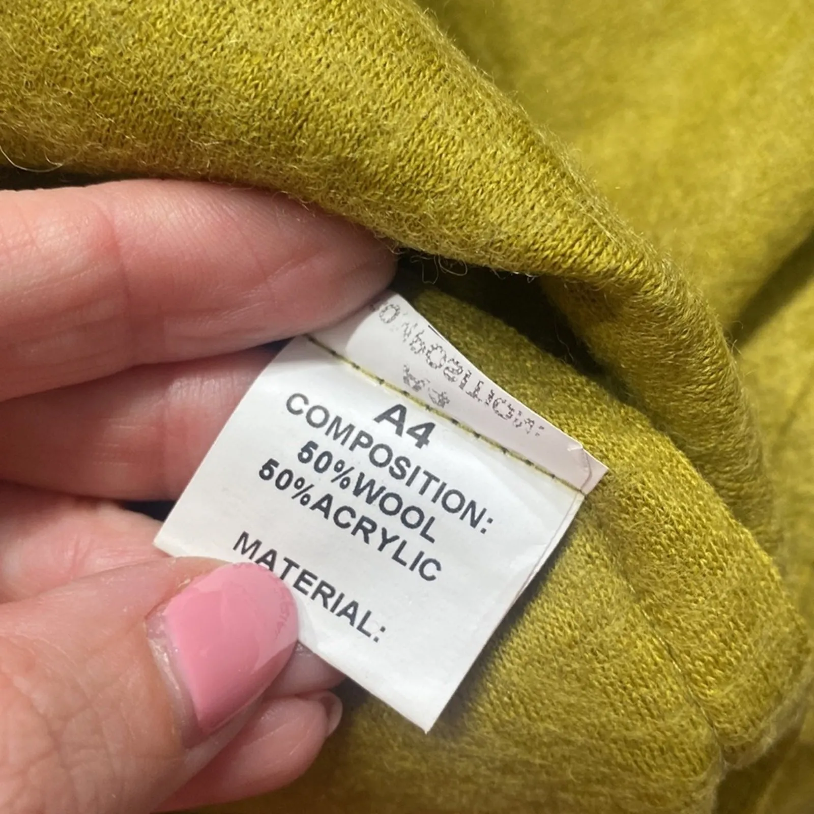 Bella Blue Womens Small Green Wool Longline Jacket Lightweight Lagom Colorful - Image 5