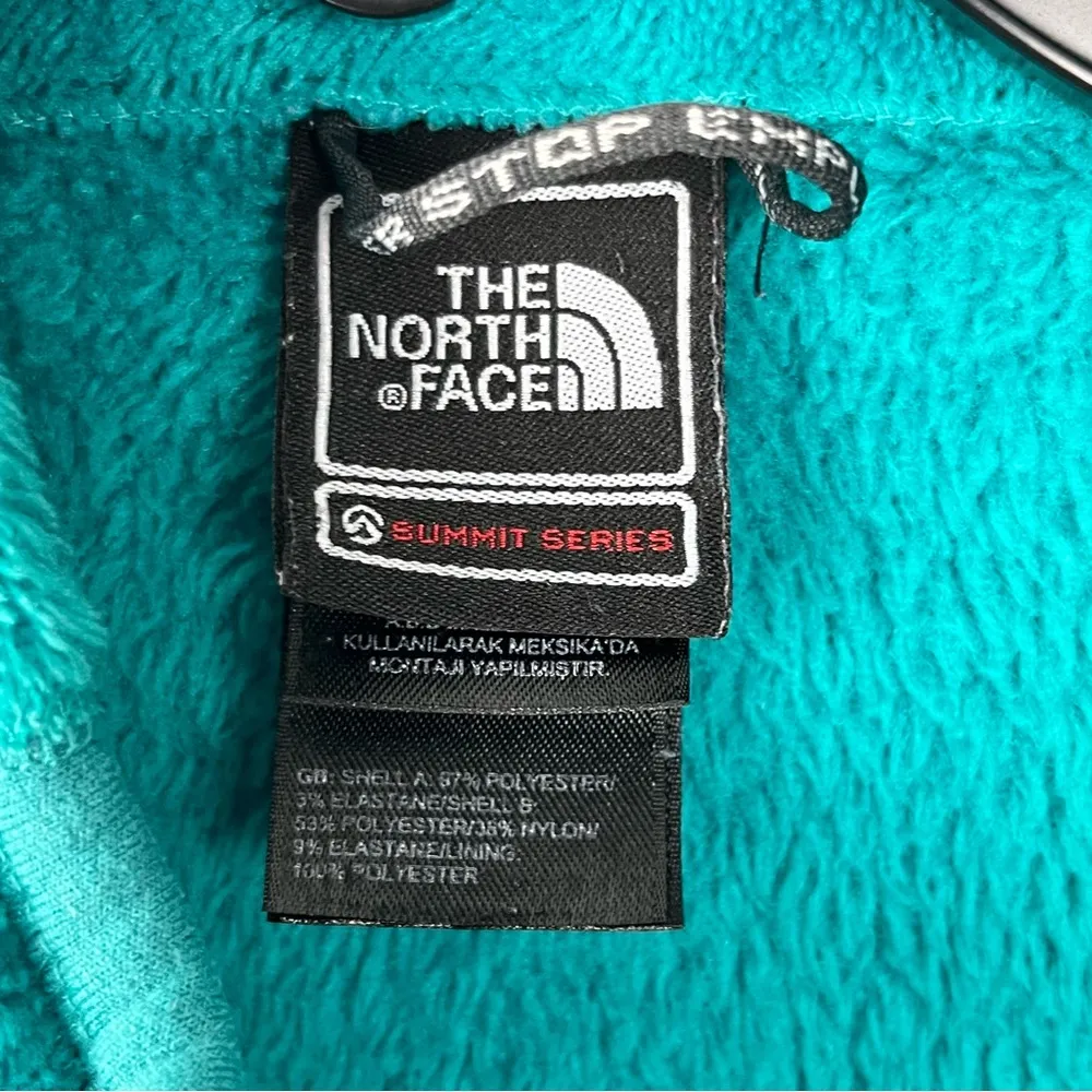 THE NORTH FACE Summit Series Blue Teal Polertec Thermal Pro Fleece Zip Jacket - Image 3