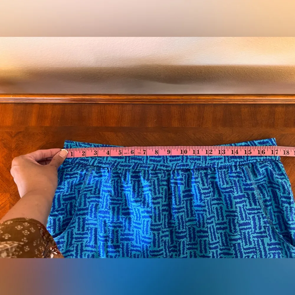 Laura and Jayne Vintage 100% Silk Crop Top & Pant Set Size L Blue Size L - Image 13