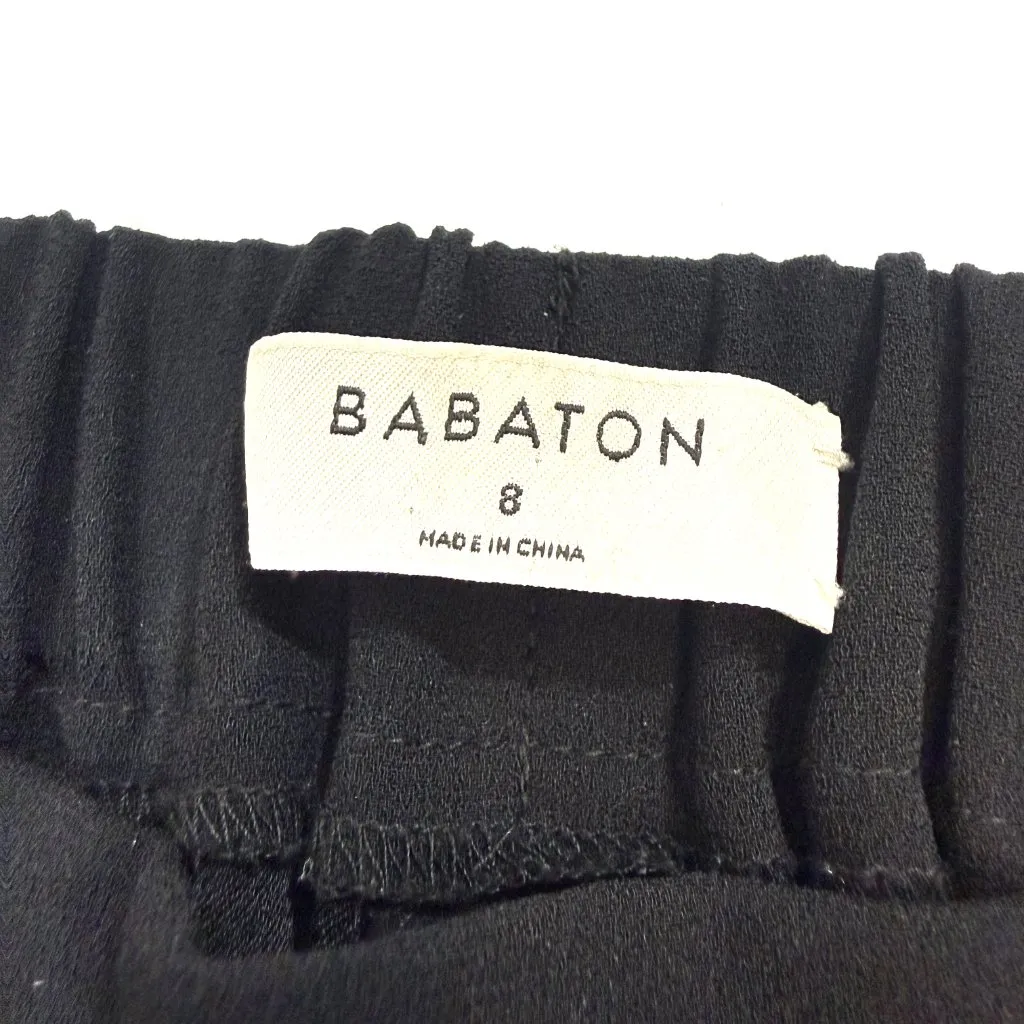 Babaton Black Pleated Trousers - Women's Size 8,-Lightweight-Premium - Image 2