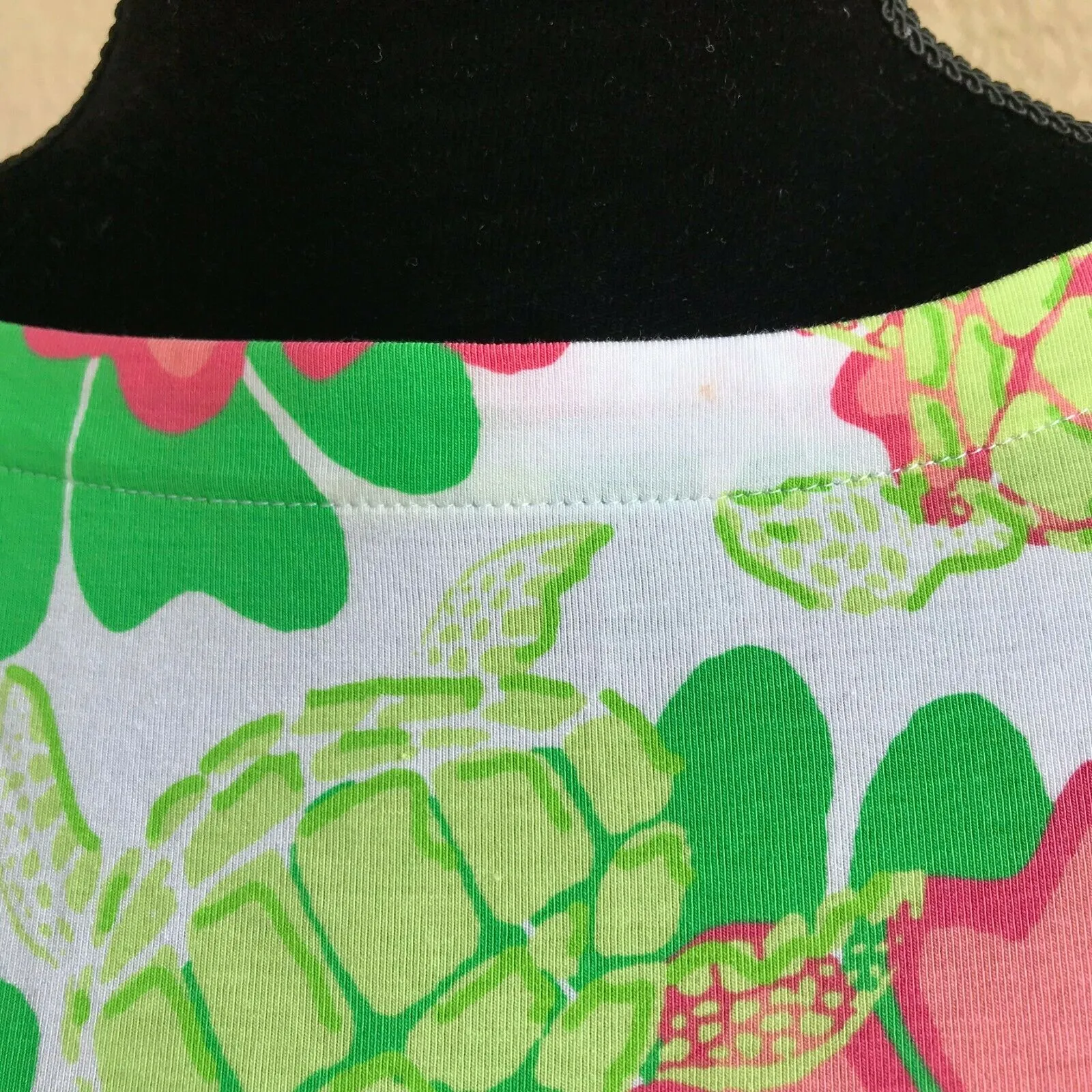 crown & ivy Womens Dress Size XS Pink Green White Sea‎ Turtles Flowers Beach NEW - Image 4