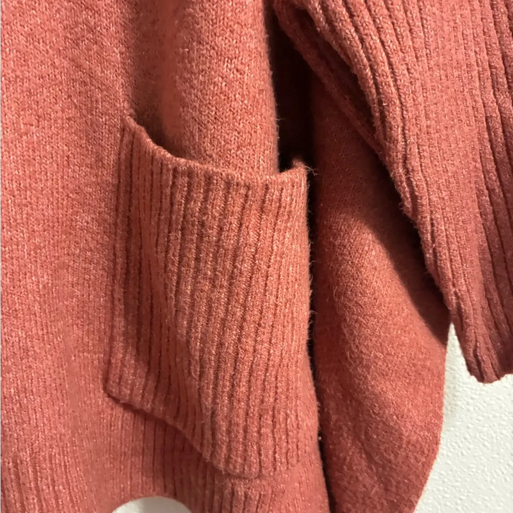 Loft Cozy Rust Sweater with Pockets & Cowl neck L (oversized) - Image 3