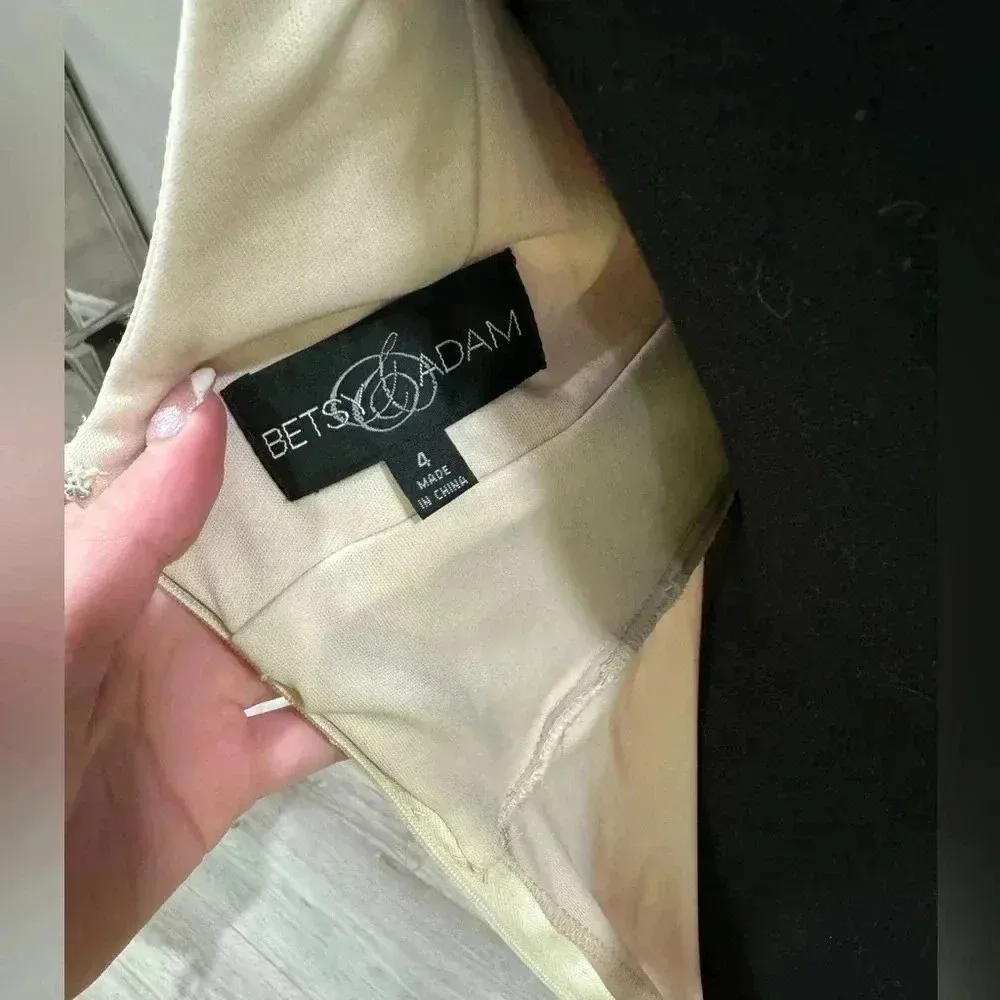 Betsey & Adam Beautiful Sparkled Neutral Colored Dress - Image 10