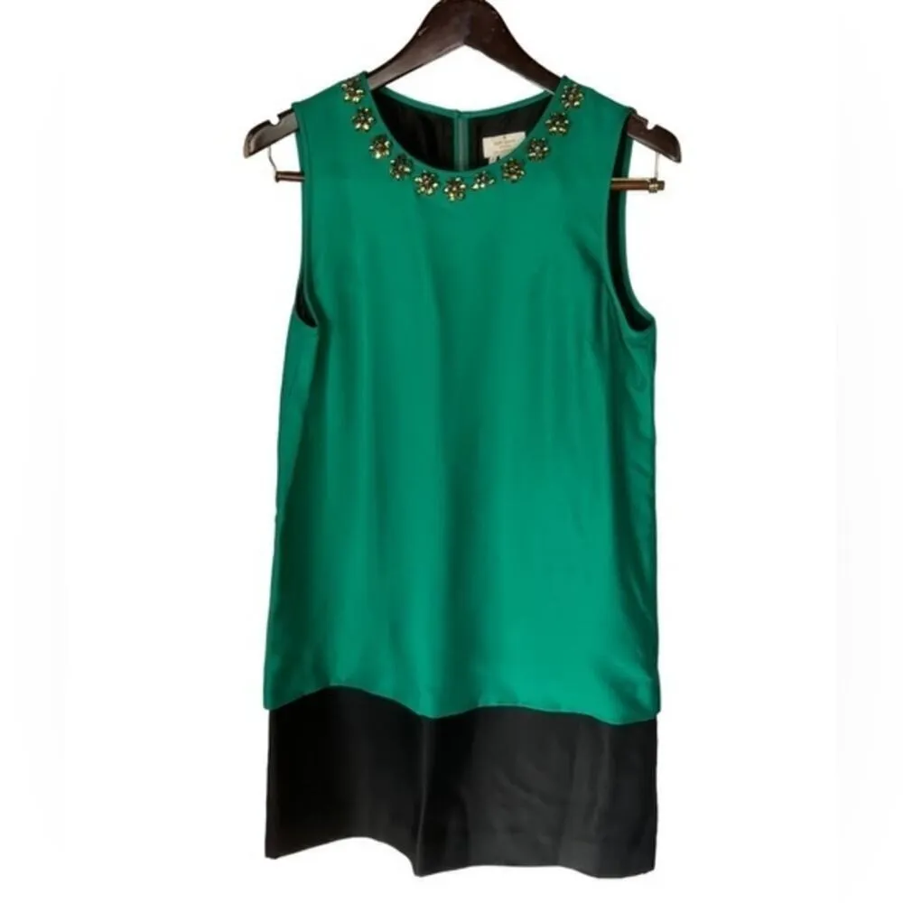 Kate Spade New York Rosita Simply Cinema Jeweled Neck Sleeveless Shift Dress NWT - Image 3