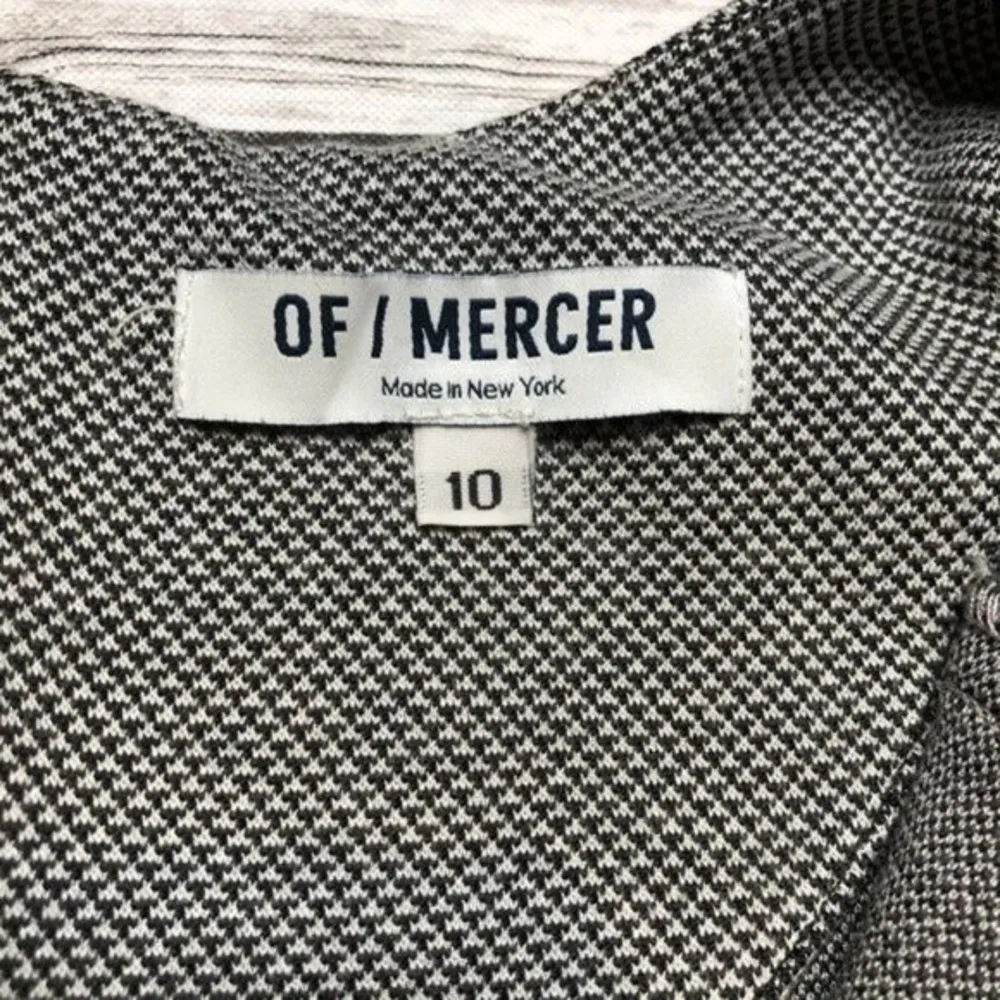 OF/MERCER Textured Fitted Shift Mini Dress Size 10 Zippers Black Grey Gray Zip - Image 9